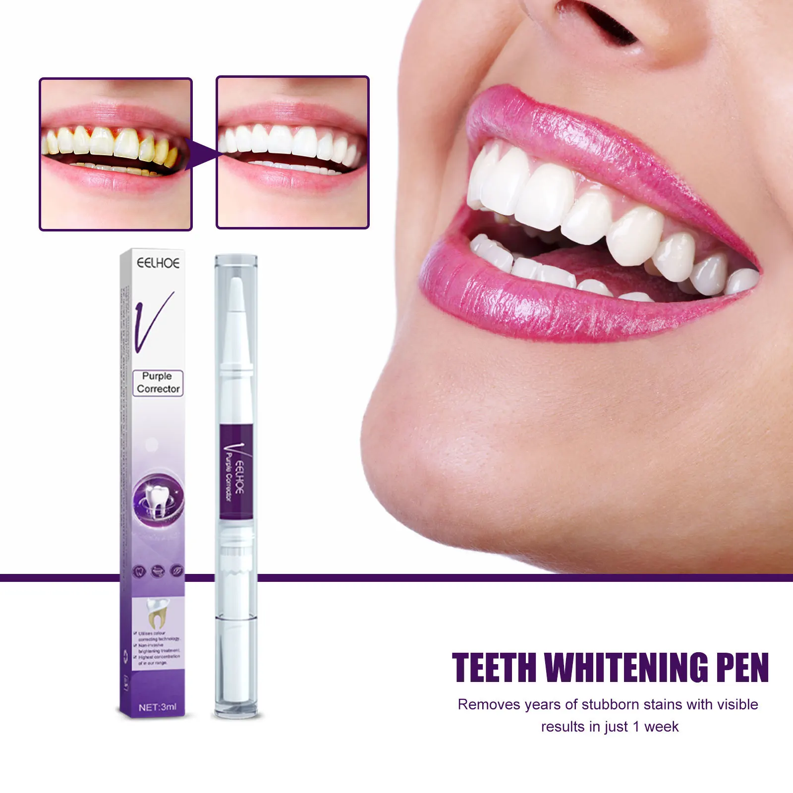 Purple Whitening Toothpaste Cleans Mouth Fresh Breath Remove Yellow Stains Protect Teeth White Decontamination Care 2023 Purple Whitening Toothpaste Cleans Mouth Fresh Breath Remove Yellow Stains Protect Teeth White Decontamination Care 2023