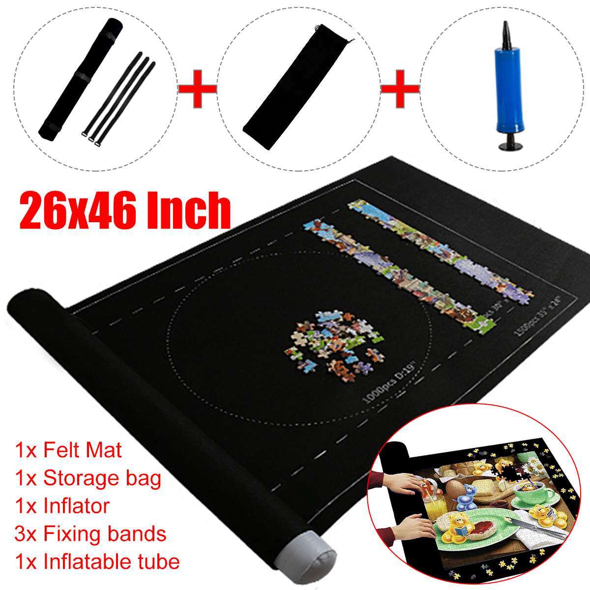 Puzzle Roll Up Mat for 1500-Piece Puzzle Puzzle Roll Up Mat for 1500-Piece Puzzle