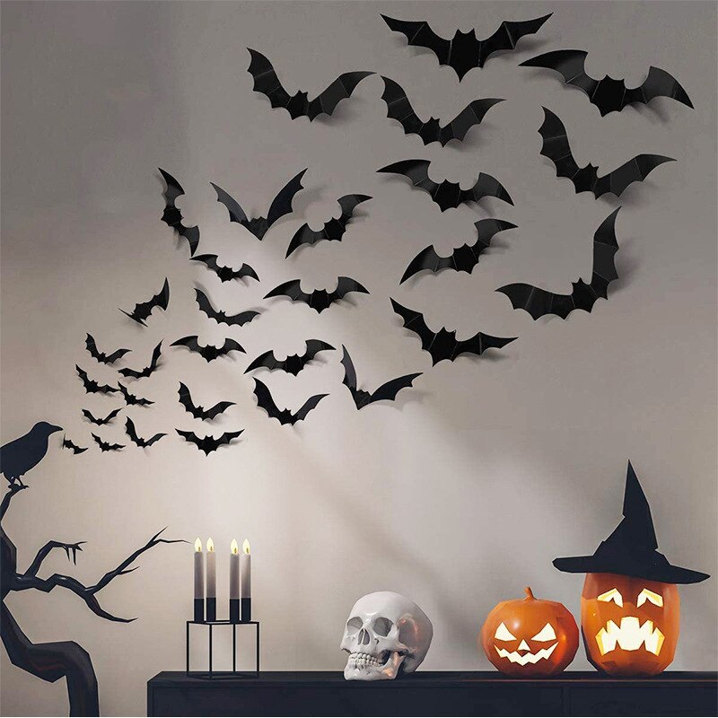 PVC 3D Bat Wall Stickers (16pcs) PVC 3D Bat Wall Stickers (16pcs)