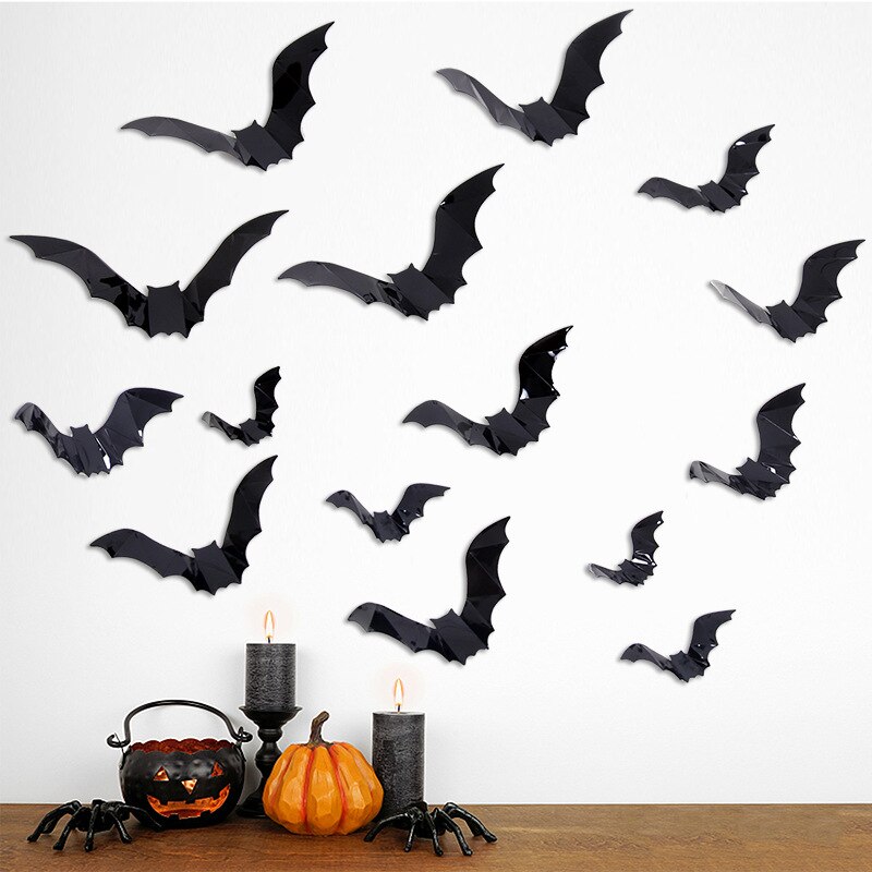 PVC 3D Bat Wall Stickers (16pcs) PVC 3D Bat Wall Stickers (16pcs)