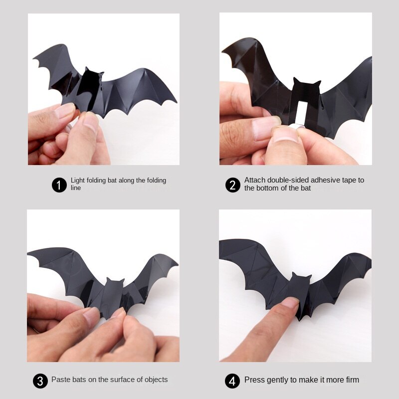 PVC 3D Bat Wall Stickers (16pcs) PVC 3D Bat Wall Stickers (16pcs)