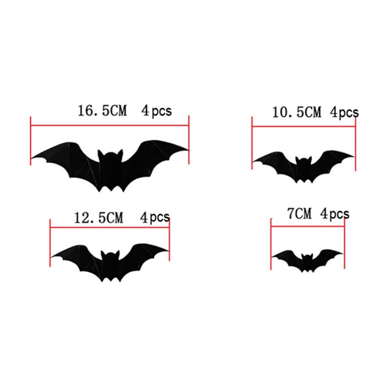 PVC 3D Bat Wall Stickers (16pcs) PVC 3D Bat Wall Stickers (16pcs)
