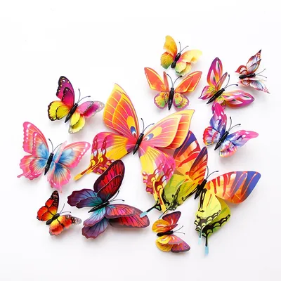 PVC 3D Butterfly Wall Decor 12pcs PVC 3D Butterfly Wall Decor 12pcs