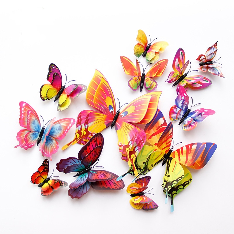 PVC 3D Butterfly Wall Decor 12pcs PVC 3D Butterfly Wall Decor 12pcs