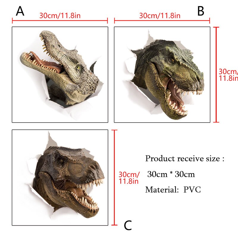 PVC 3D Dinosaur Wall Sticker PVC 3D Dinosaur Wall Sticker