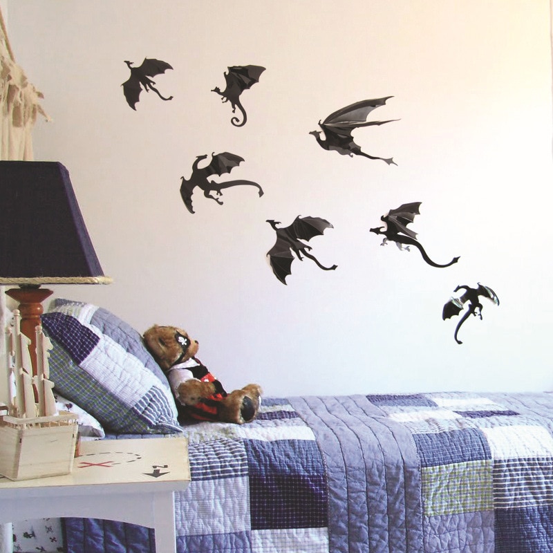 PVC 3D Dragon Wall Stickers (7pcs) PVC 3D Dragon Wall Stickers (7pcs)