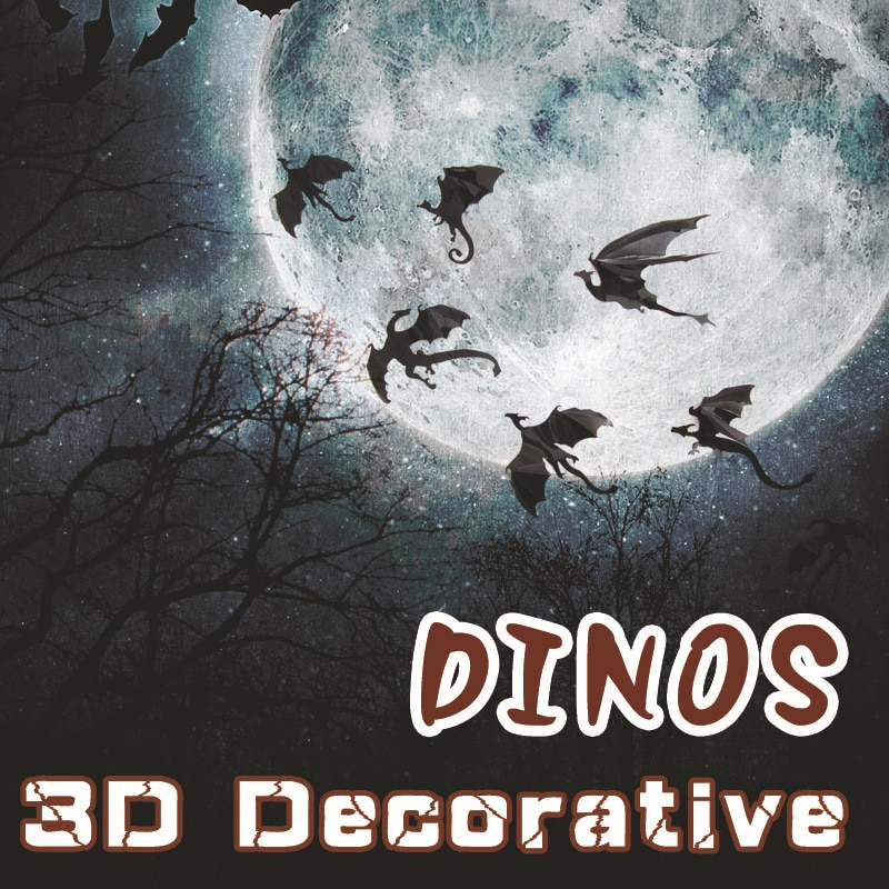 PVC 3D Dragon Wall Stickers (7pcs) PVC 3D Dragon Wall Stickers (7pcs)