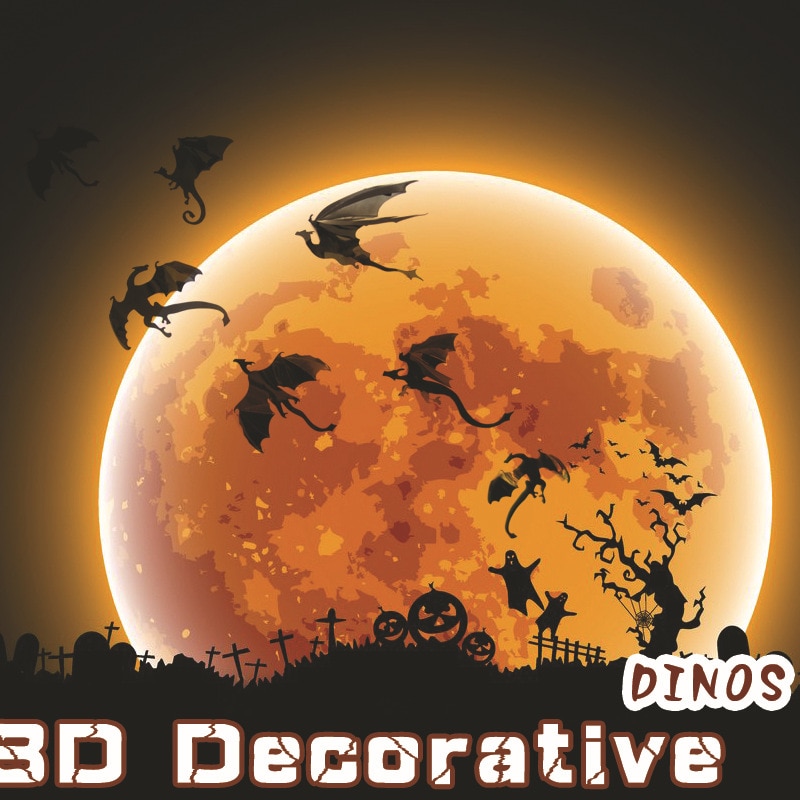 PVC 3D Dragon Wall Stickers (7pcs) PVC 3D Dragon Wall Stickers (7pcs)
