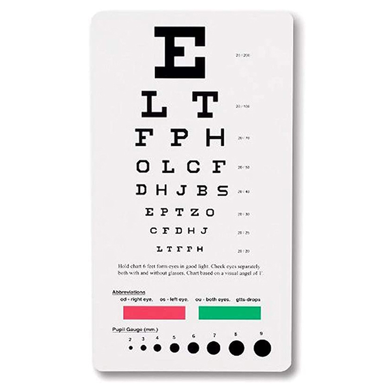 PVC Eye Check Up Board PVC Eye Check Up Board