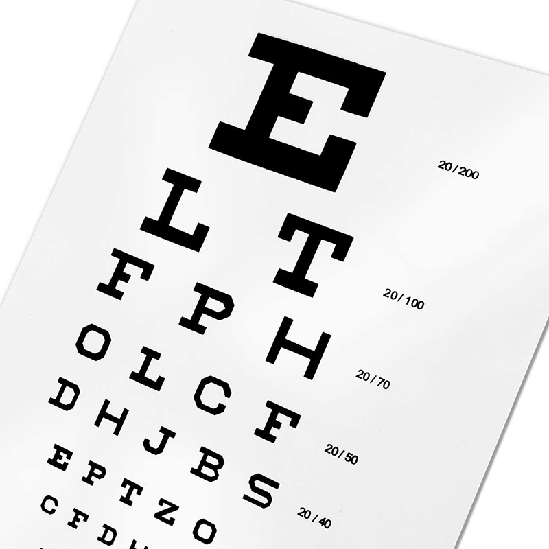 PVC Eye Check Up Board PVC Eye Check Up Board