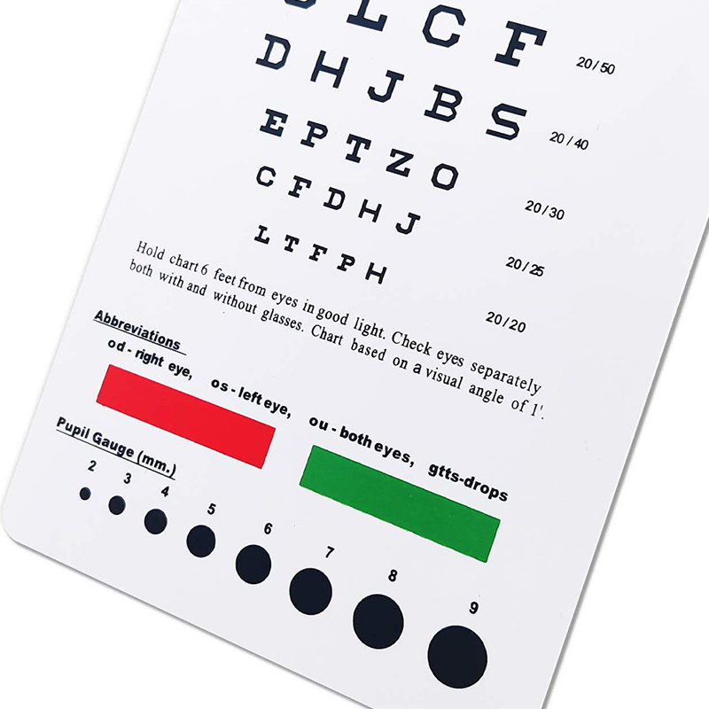 PVC Eye Check Up Board PVC Eye Check Up Board