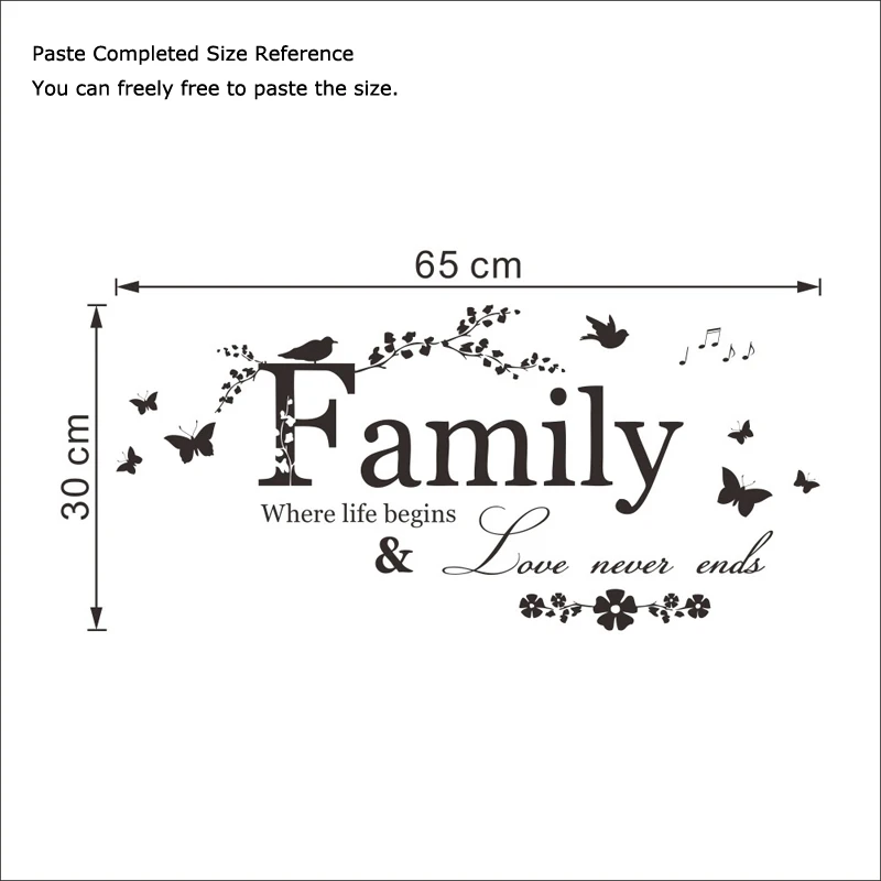 PVC Family Quote Wall Sticker PVC Family Quote Wall Sticker