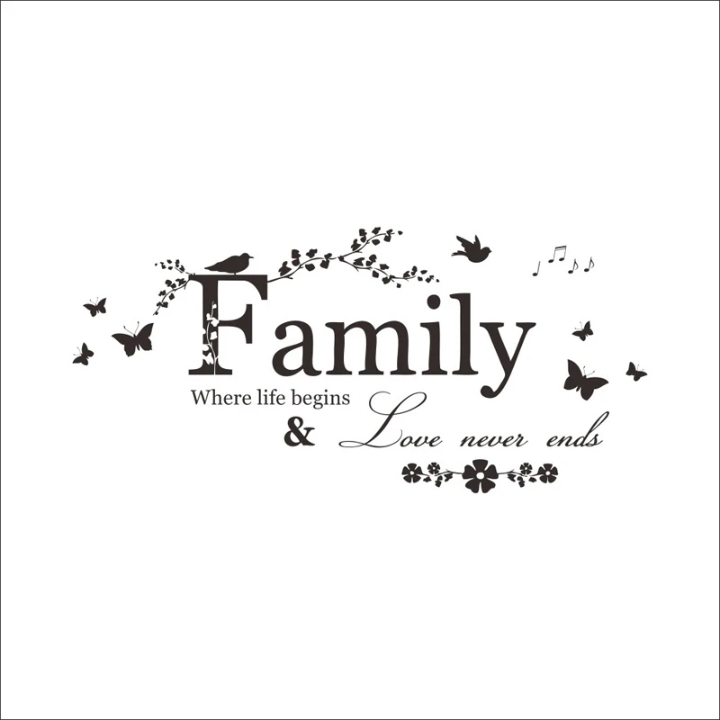 PVC Family Quote Wall Sticker PVC Family Quote Wall Sticker