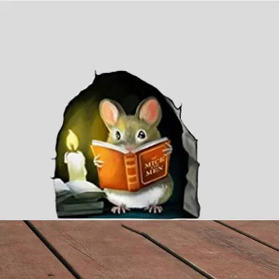 PVC Funny Mouse Hole Sticker PVC Funny Mouse Hole Sticker
