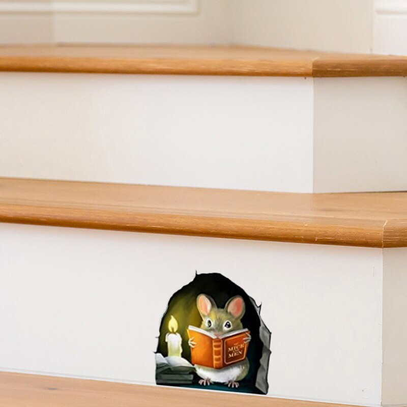 PVC Funny Mouse Hole Sticker PVC Funny Mouse Hole Sticker