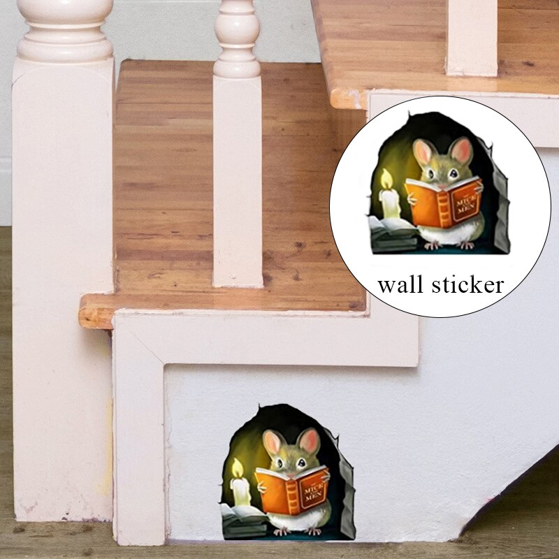 PVC Funny Mouse Hole Sticker PVC Funny Mouse Hole Sticker