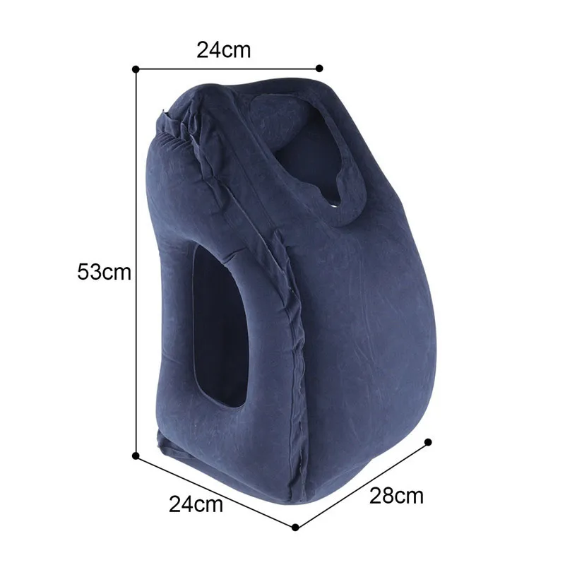PVC Inflatable Air Travel Pillow Portable Headrest Chin Support Cushions for Airplane Plane Car Office Rest Neck Nap