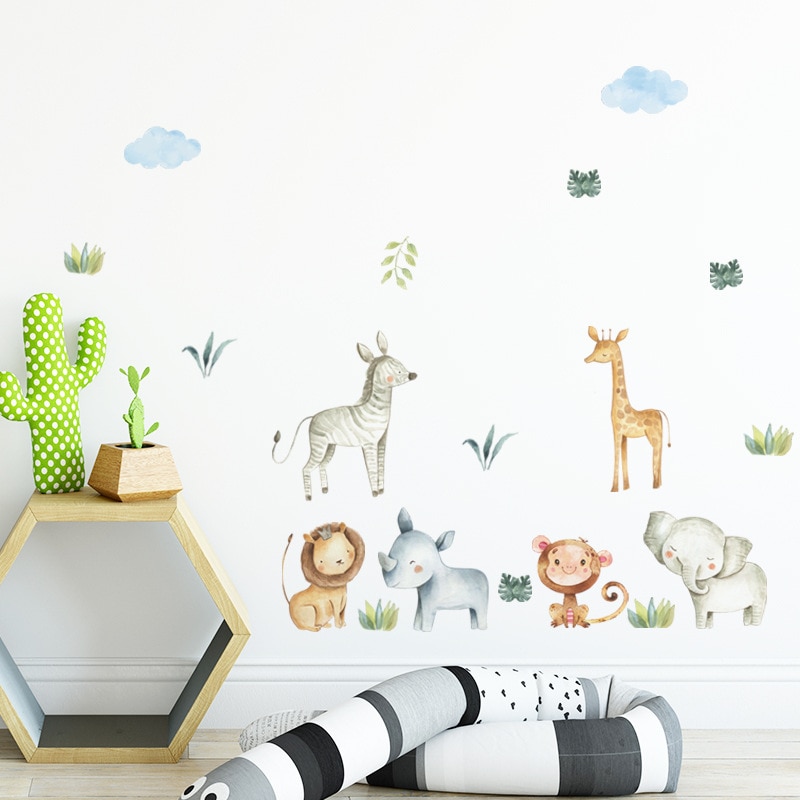 PVC Kids Safari Nursery Wall Stickers PVC Kids Safari Nursery Wall Stickers