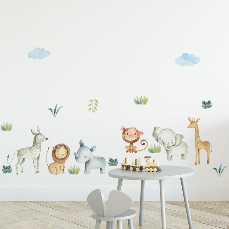 PVC Kids Safari Nursery Wall Stickers PVC Kids Safari Nursery Wall Stickers