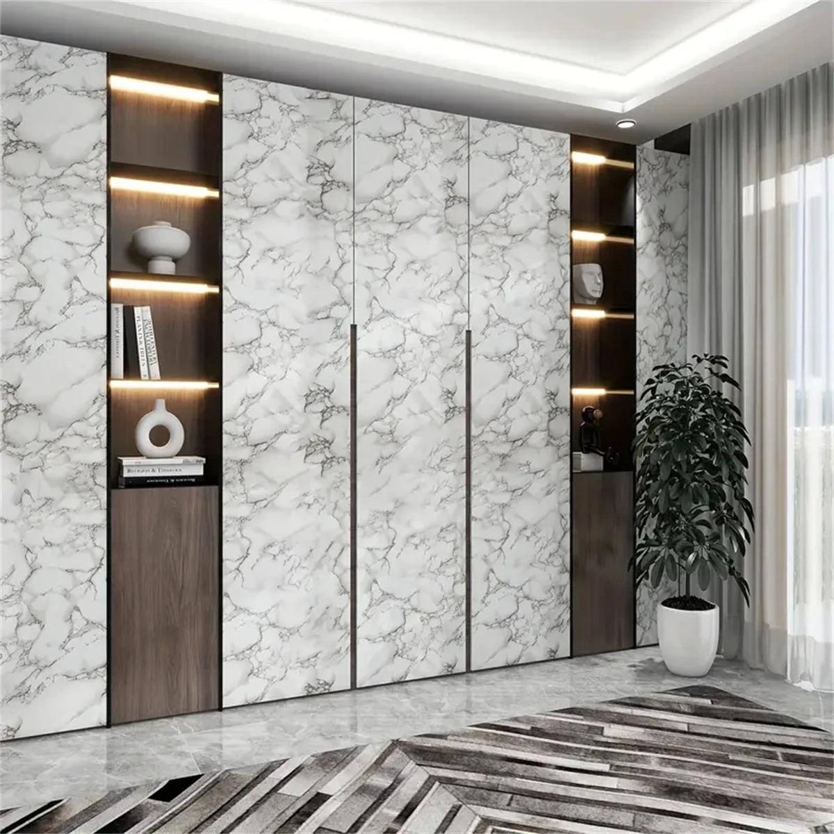 PVC Pearl Film Waterproof Wallpaper Room DIY Self-adhesive Wardrobe Kitchen High Gloss Paste Furniture Wall Stickers PVC Pearl Film Waterproof Wallpaper Room DIY Self-adhesive Wardrobe Kitchen High Gloss Paste Furniture Wall Stickers