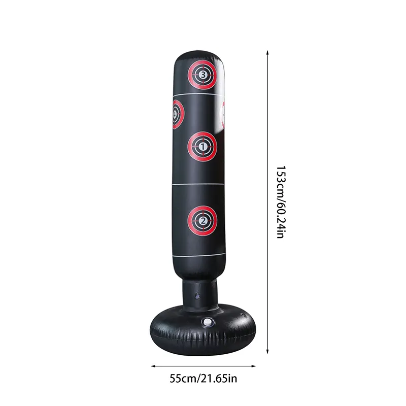 PVC Punching Bag Inflatable Boxing Bag Adults Kids Tumbler Sandbag Boxing Training Stress Relieving Sandbag