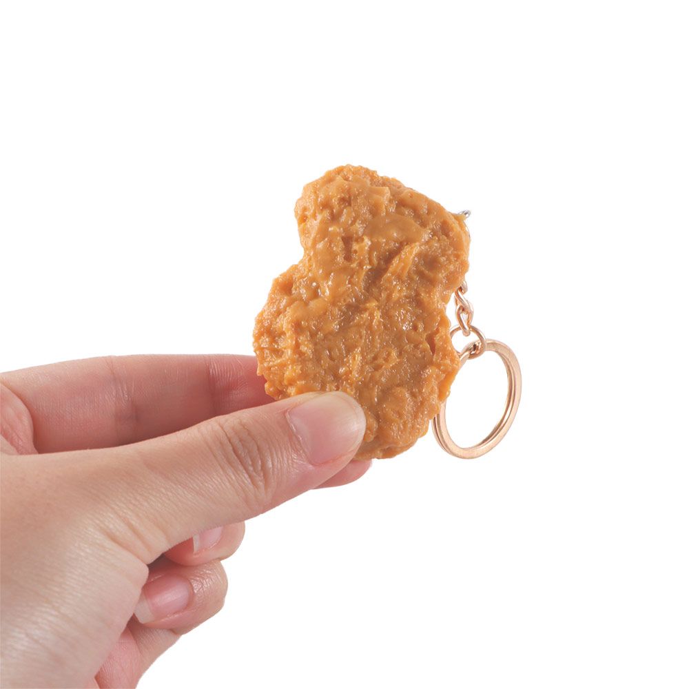 PVC Realistic Fried Chicken Keychain