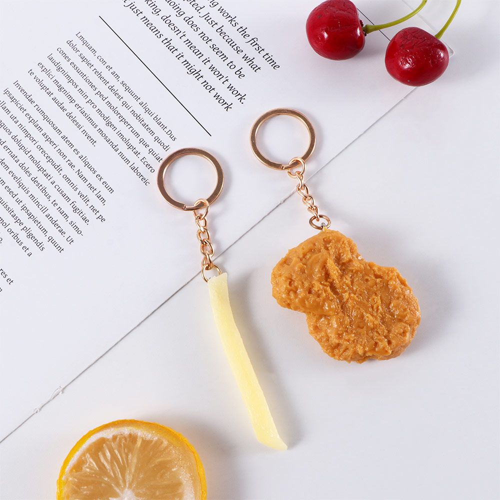 PVC Realistic Fried Chicken Keychain PVC Realistic Fried Chicken Keychain