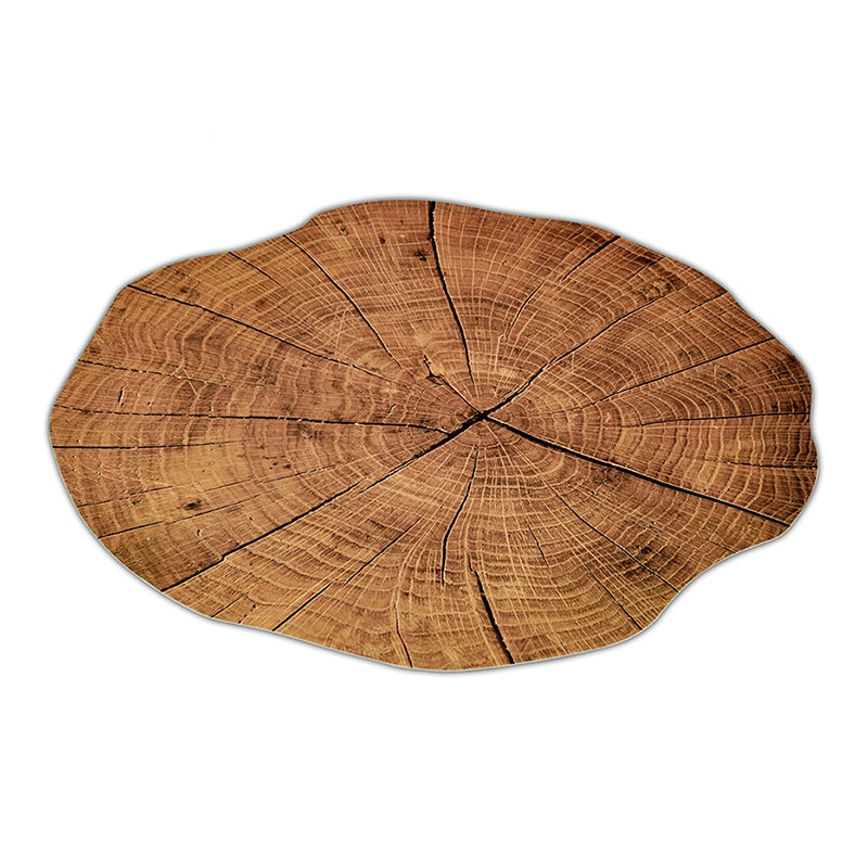 PVC Round Wooden Placemats (2pcs)