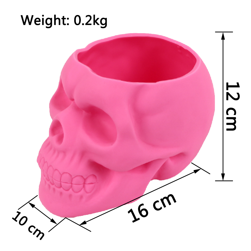 PVC Skull Makeup Brush Holder PVC Skull Makeup Brush Holder