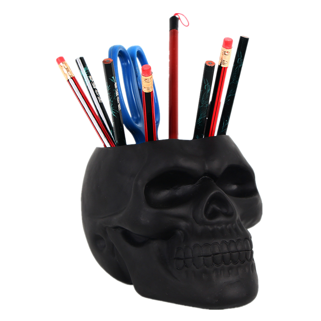 PVC Skull Makeup Brush Holder PVC Skull Makeup Brush Holder