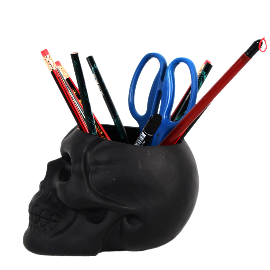 PVC Skull Makeup Brush Holder PVC Skull Makeup Brush Holder