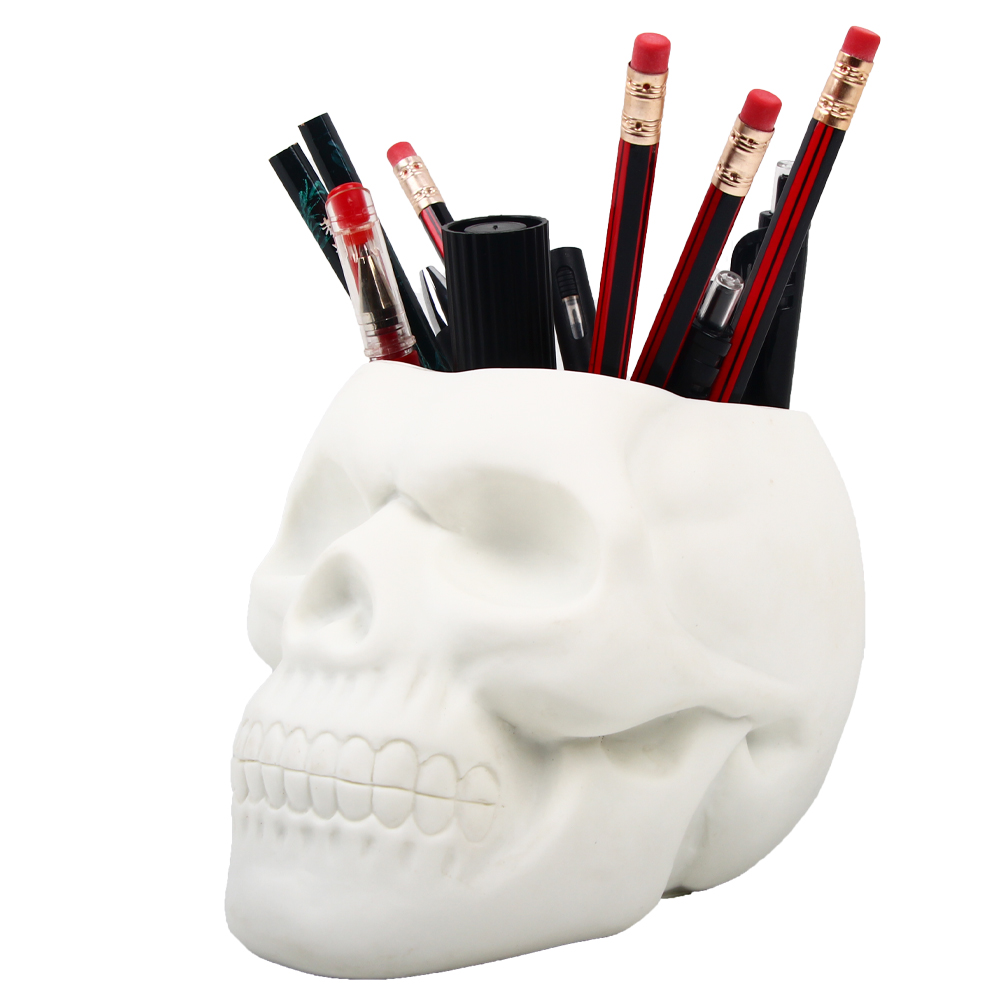 PVC Skull Makeup Brush Holder PVC Skull Makeup Brush Holder