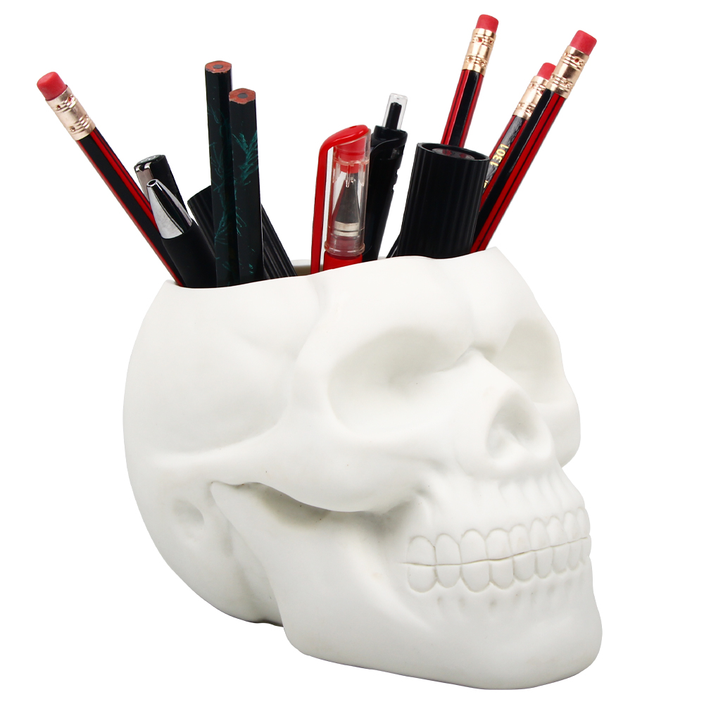 PVC Skull Makeup Brush Holder PVC Skull Makeup Brush Holder
