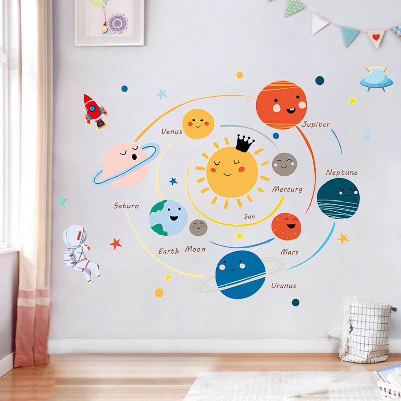 PVC Solar System Wall Stickers