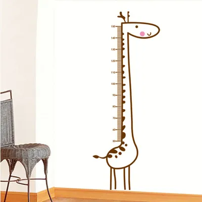 PVC Sticker Giraffe Growth Chart PVC Sticker Giraffe Growth Chart
