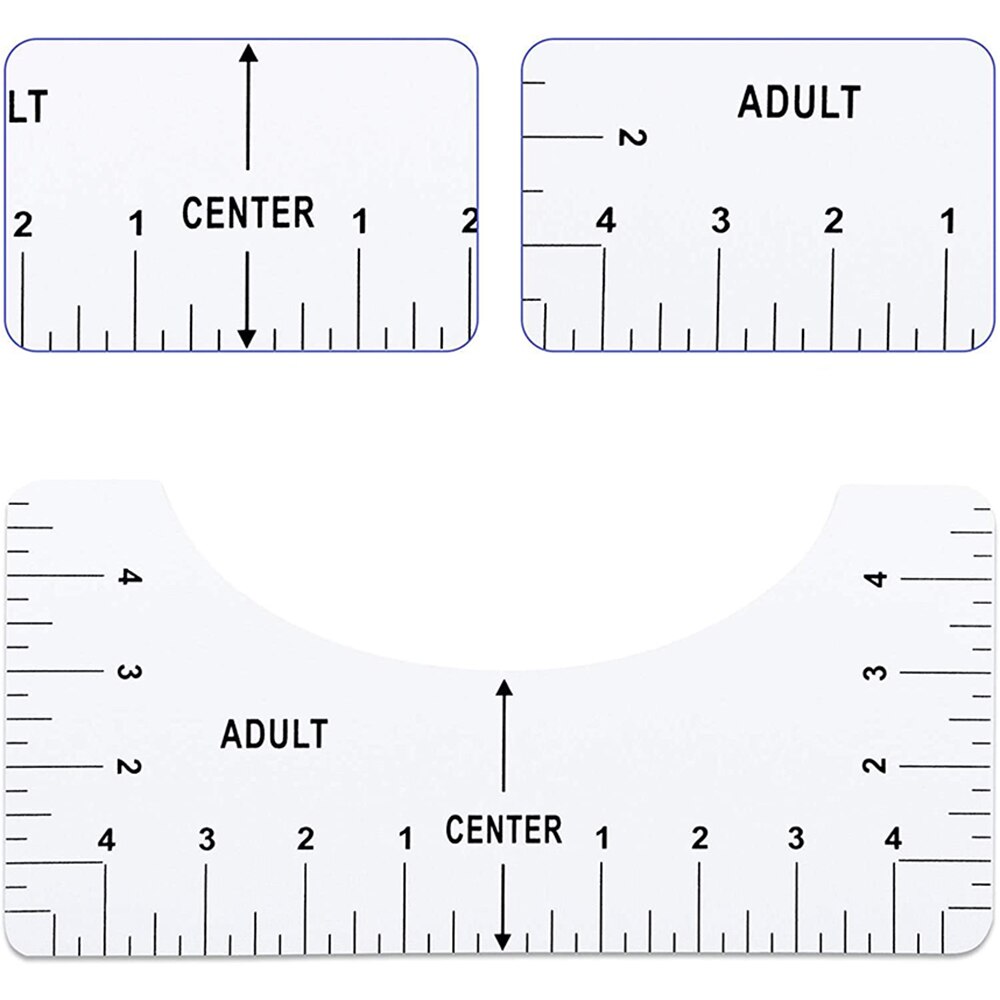 PVC T Shirt Alignment Rulers (4pcs)