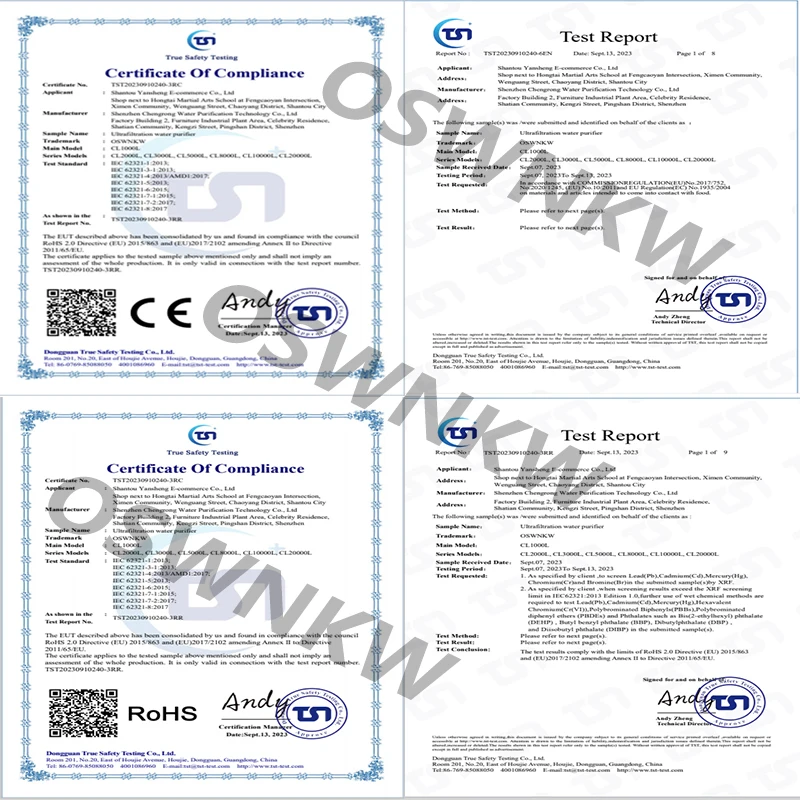 PVDF Water Purifier Whole House Ultration Water Filter 0.01um Filters 1000L/H SUS304 Drinkable Water Lasts Exceed 5