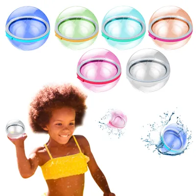 Quick Fill Reusable Water Balloons (6Pcs) Quick Fill Reusable Water Balloons (6Pcs)