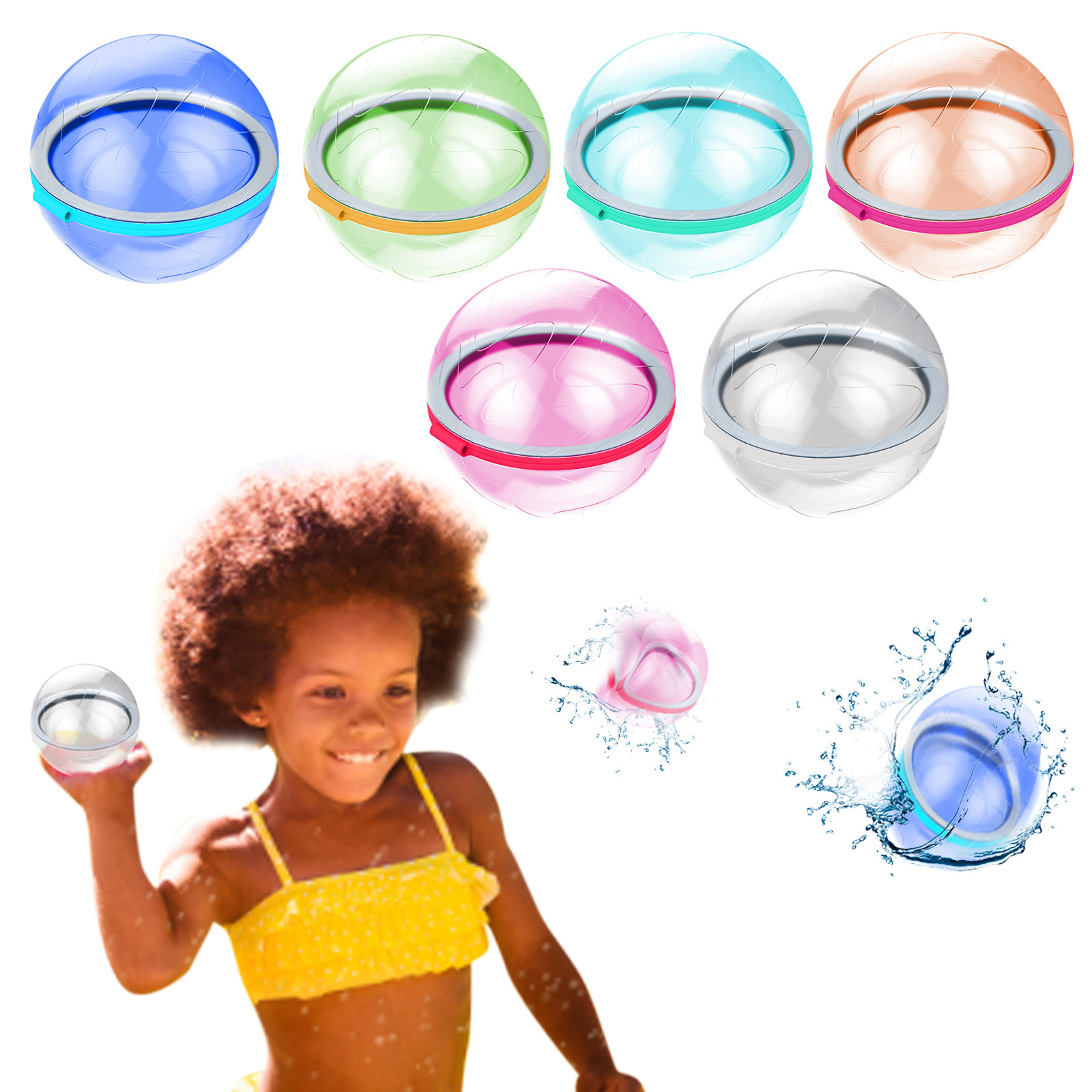 Quick Fill Reusable Water Balloons (6Pcs)