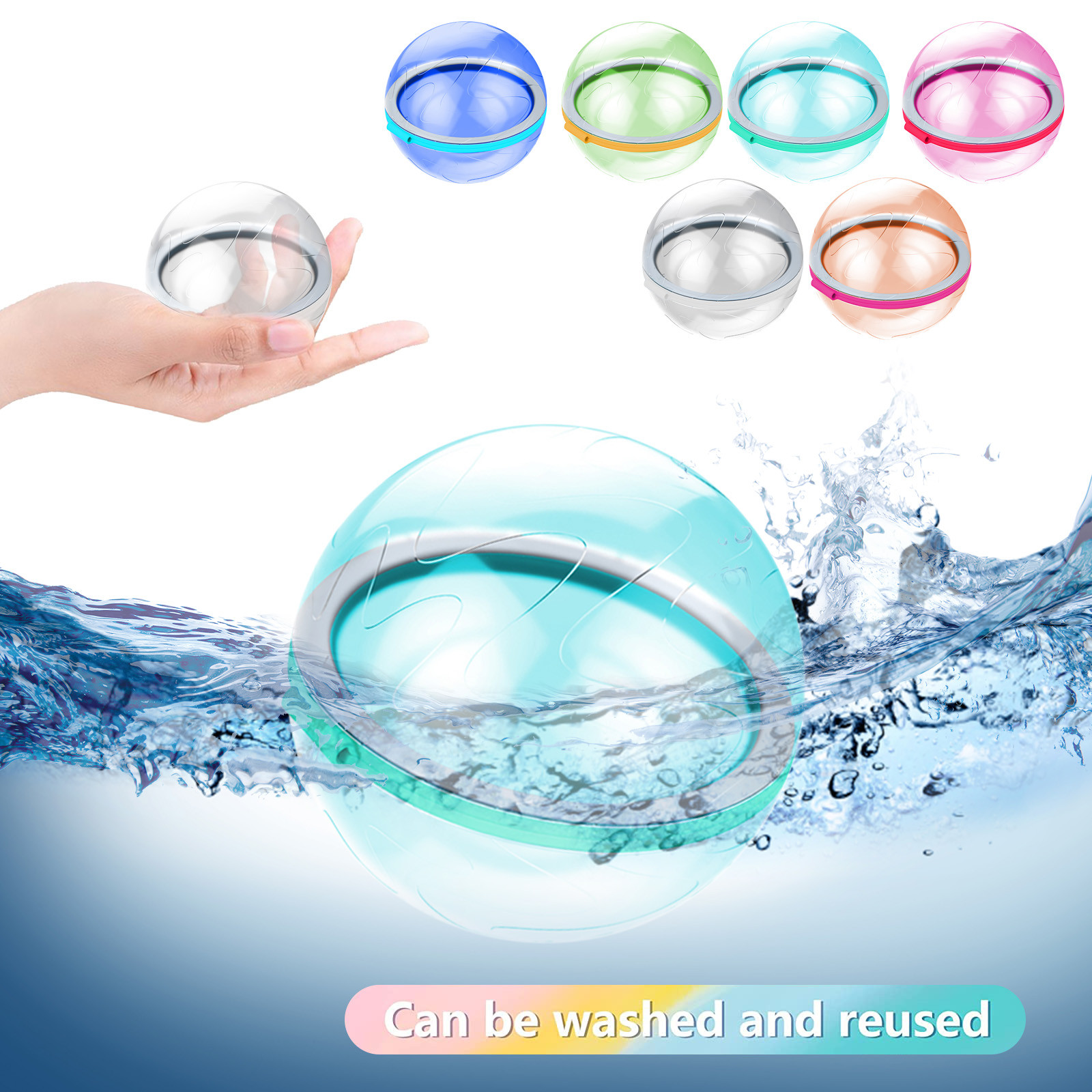 Quick Fill Reusable Water Balloons (6Pcs) Quick Fill Reusable Water Balloons (6Pcs)
