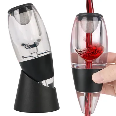 Quick Sobering Professional For Bar Party Kitchen Wine Decanter Pourer With Filter and Base Red Wine Whisky Aerator