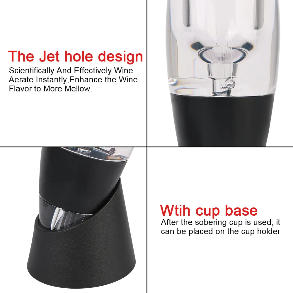 Quick Sobering Professional For Bar Party Kitchen Wine Decanter Pourer With Filter and Base Red Wine Whisky Aerator