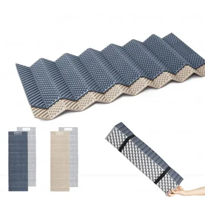 R2.2 Camping Folding Egg Trough Mat IXPE Aluminum Film Waterproof Outdoor Tent Moisture-proof Sleeping Pad Widened