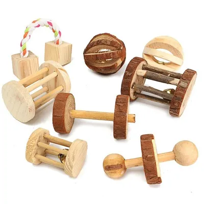 Rabbit Chew Toy Wooden Molar Toy Rabbit Chew Toy Wooden Molar Toy