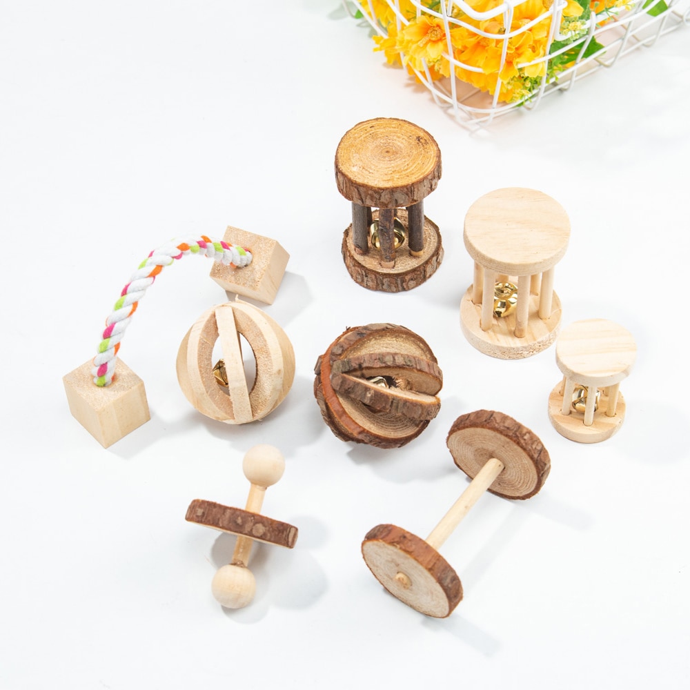 Rabbit Chew Toy Wooden Molar Toy Rabbit Chew Toy Wooden Molar Toy