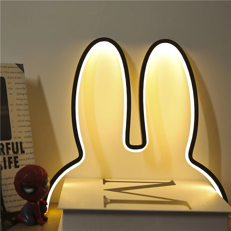 Rabbit Led Night Light Modern USB Desk Lamp for Children's Kid Room Light Christmas Gift 5W Cute Night Lamp Home Deco Rabbit Led Night Light Modern USB Desk Lamp for Children's Kid Room Light Christmas Gift 5W Cute Night Lamp Home Deco