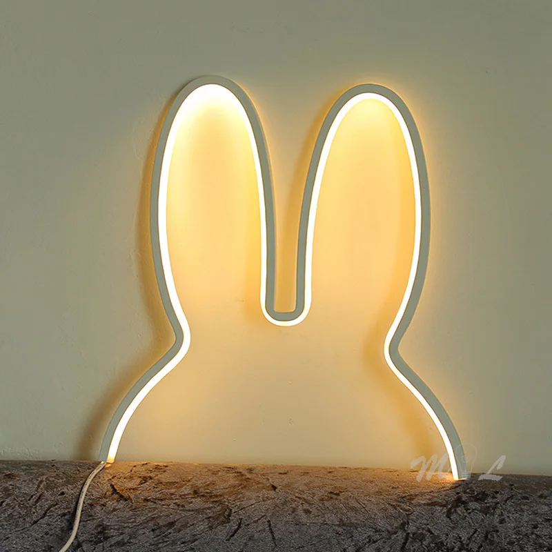 Rabbit Led Night Light Modern USB Desk Lamp for Children's Kid Room Light Christmas Gift 5W Cute Night Lamp Home Deco Rabbit Led Night Light Modern USB Desk Lamp for Children's Kid Room Light Christmas Gift 5W Cute Night Lamp Home Deco