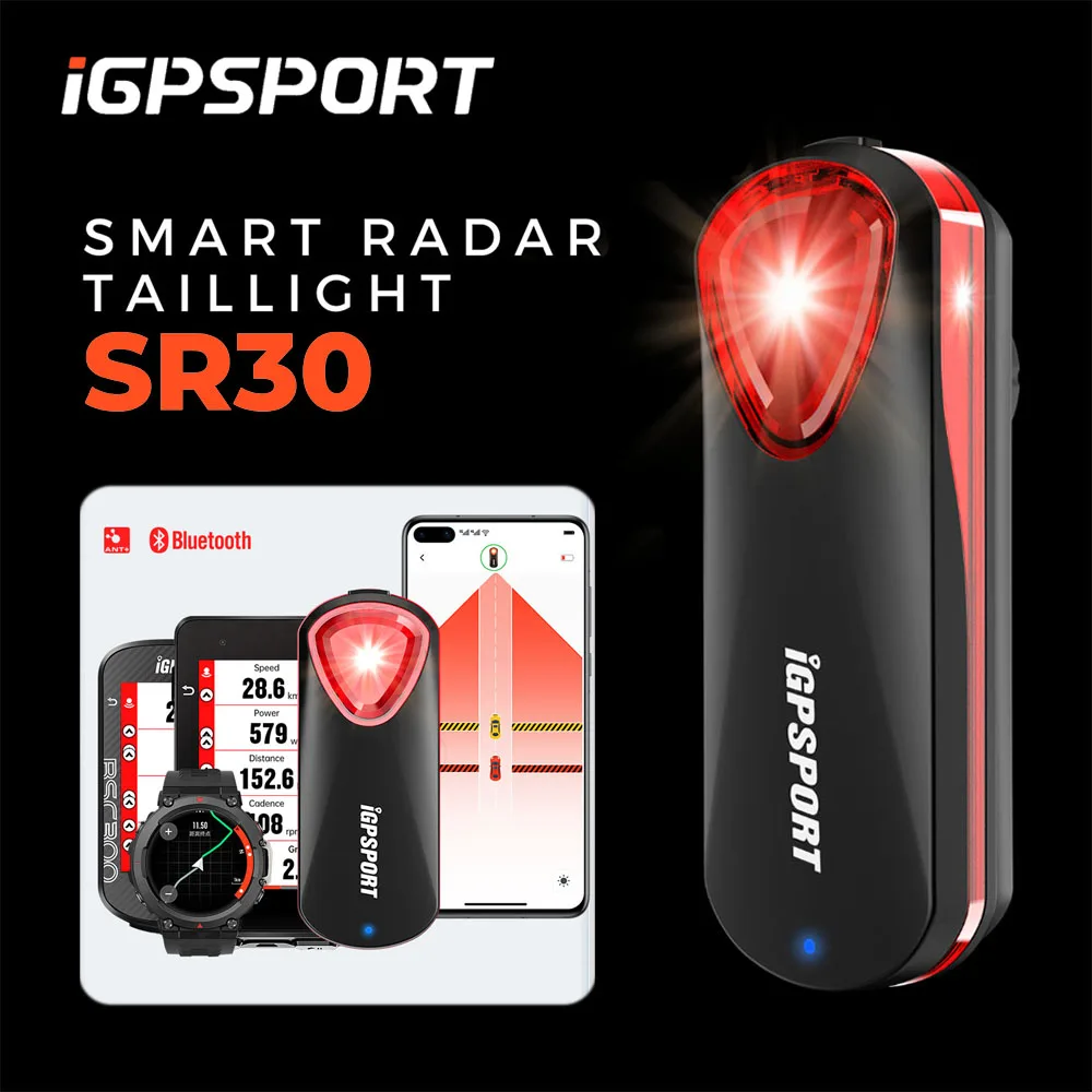 Radar Tail Light Smart Rear Bike Light Brake Sensor Warning Lamp Waterproof LED Cycling Taillight 6 Mode Tail Lamp Radar Tail Light Smart Rear Bike Light Brake Sensor Warning Lamp Waterproof LED Cycling Taillight 6 Mode Tail Lamp