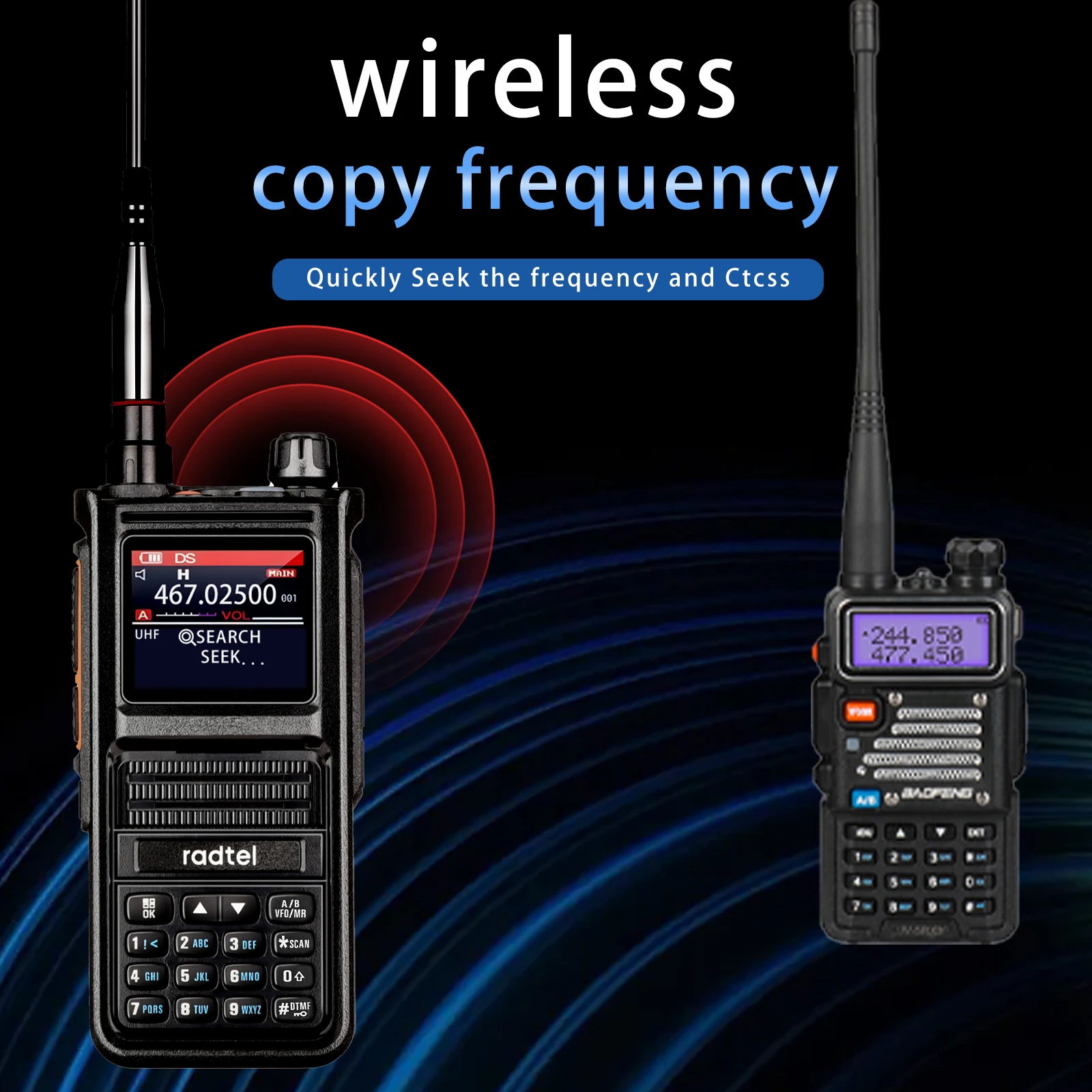 Radtel RT-470X Multi-bands Ham Walkie-Talkies 256CH Air Band Two Way Radio Station Aviation NOAA Police Marine Radtel RT-470X Multi-bands Ham Walkie-Talkies 256CH Air Band Two Way Radio Station Aviation NOAA Police Marine