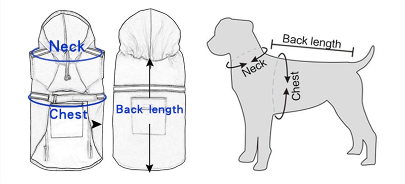 Rain Jacket for Dogs Waterproof Raincoat